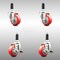 Service Caster 3 Inch 316SS Red Poly Swivel 1 Inch Expanding Stem Caster Brake SCC, 2PK SCC-SS316EX20S314-PPUB-RED-2-TLB-2-1 - alternate 1